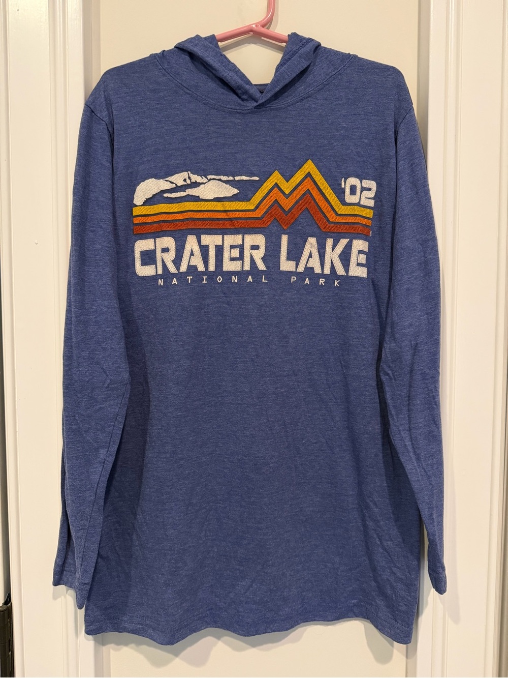 Crater Lake '02 Blue Long Sleeve Hooded Tee
